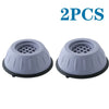 Two pairs of anti-vibration silicone pads for washing machines, dryers, and furniture.