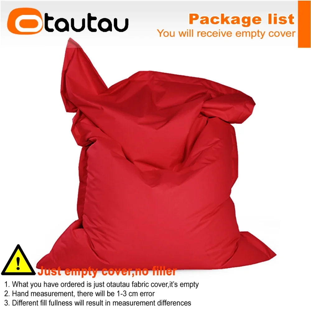 Waterproof Oxford Bean Bag Cover – Large Corner Pouf Shell (Filler Not Included)