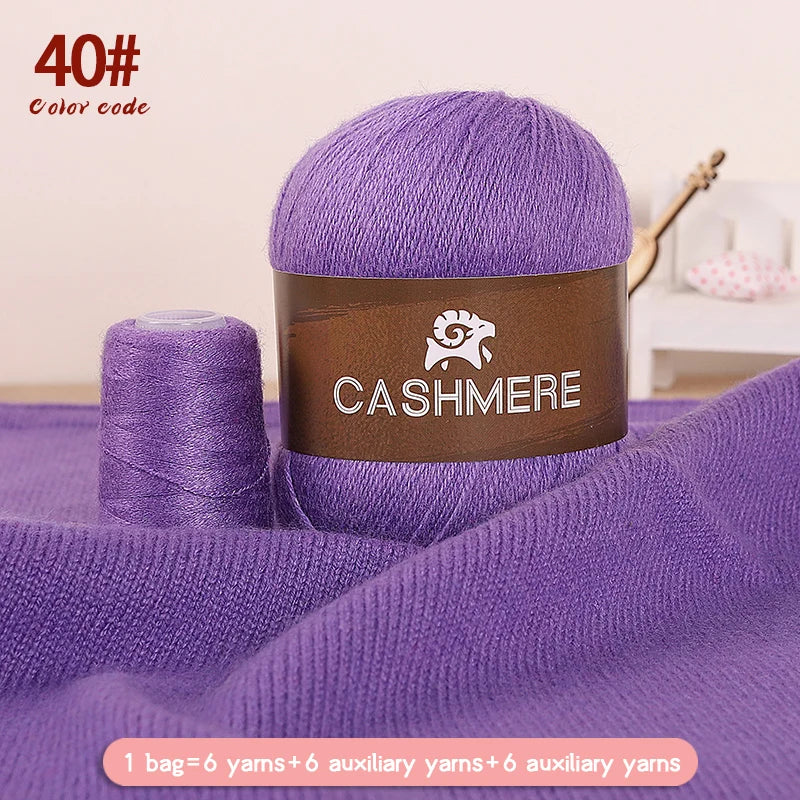 Premium 100% Cashmere Yarn 6-Skein Set for Knitting