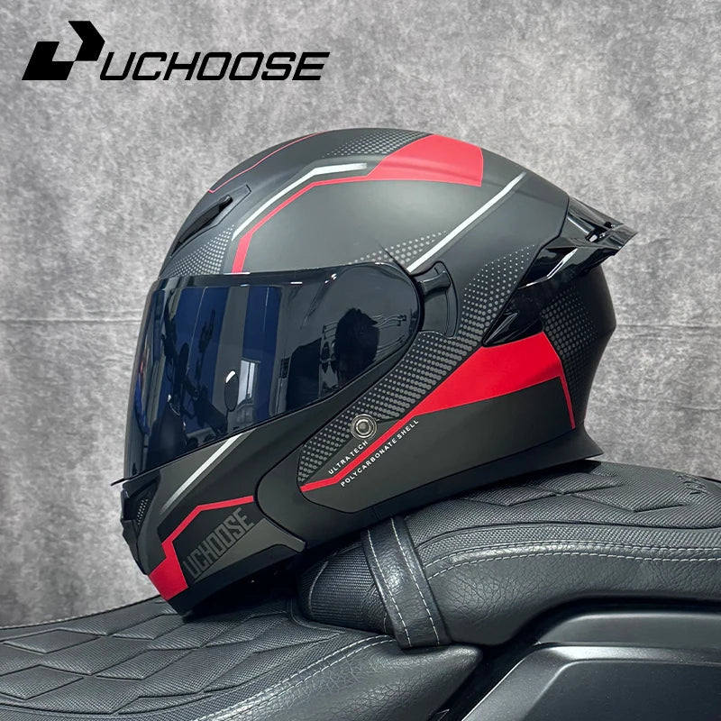 Modular Flip-Up Motorcycle Helmet with Removable Chin Guard