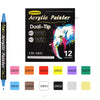 Rotuladores de Pintura Acrílica de Punta Dual - Set de 36 Colores