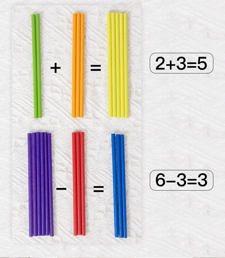 Wooden Counting Sticks and Balance Toy for Early Learning