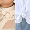 Elegant Scarf Buckle Set - 4 Piece Metal Fashion Clips