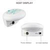 A white host display unit showing DC input and an array connection for an ionic detox foot spa.