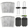 Heavy-Duty Galvanized Landscape Staples with Gaskets (6-inch)