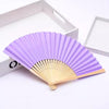 Classic Bamboo Folding Fan with Blank Canvas Design