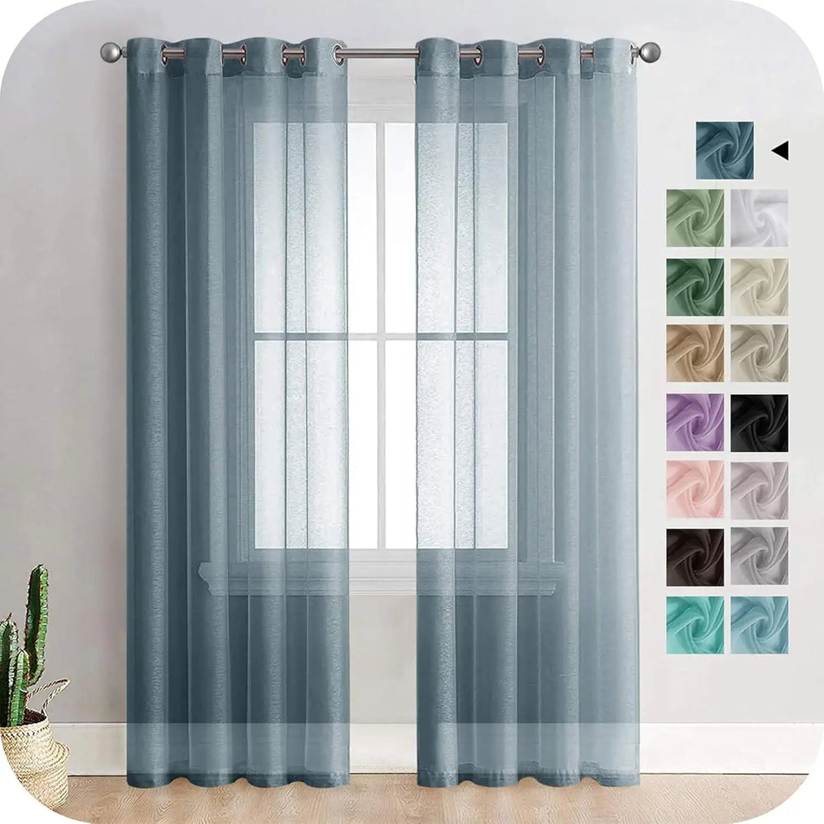 Sheer Chiffon Curtains with Light Filtering | Elegant Tulle Drapes