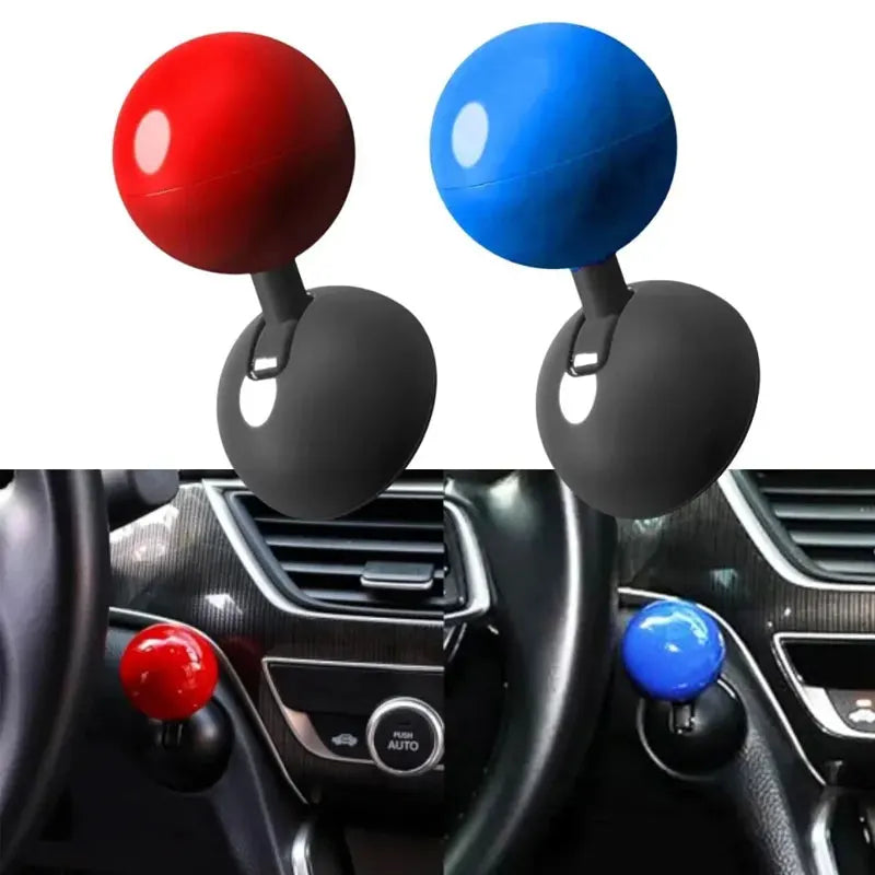 Universal Car Push-to-Start Button Cover in Red or Blue