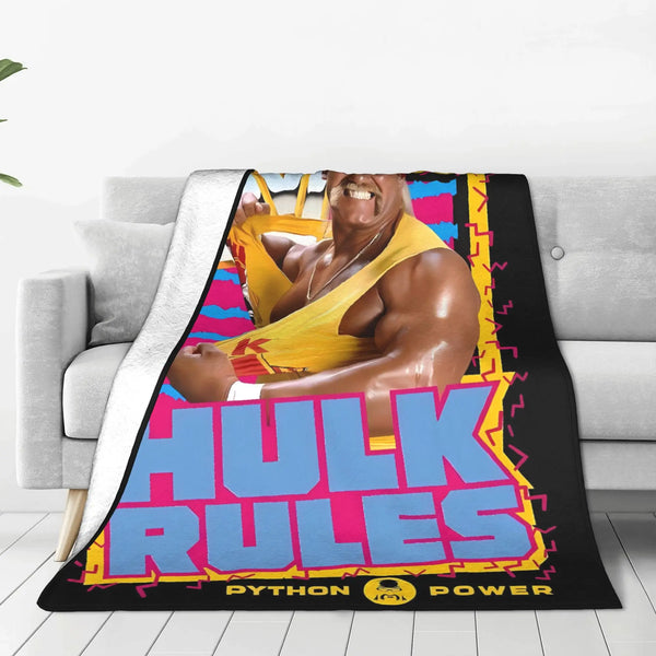 Hulk Hogan Themed Plush Flannel Blanket
