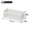 White magnetic strip refrigerator storage rack with a perforated design