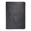 Genuine Leather Passport Holder with USA Flag Design