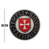 Knights Templar Cross Patch with Hook and Loop Backing