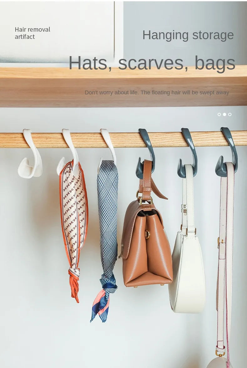Space-Saving Closet Organizer Hooks for Bags, Hats & Scarves