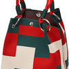 Mini Knitted Colorblock Bucket Bag with Detachable Handle