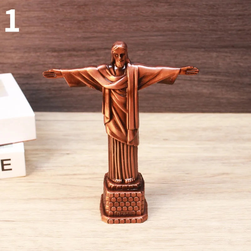 Jesus-Figurine mit Bronzeoptik