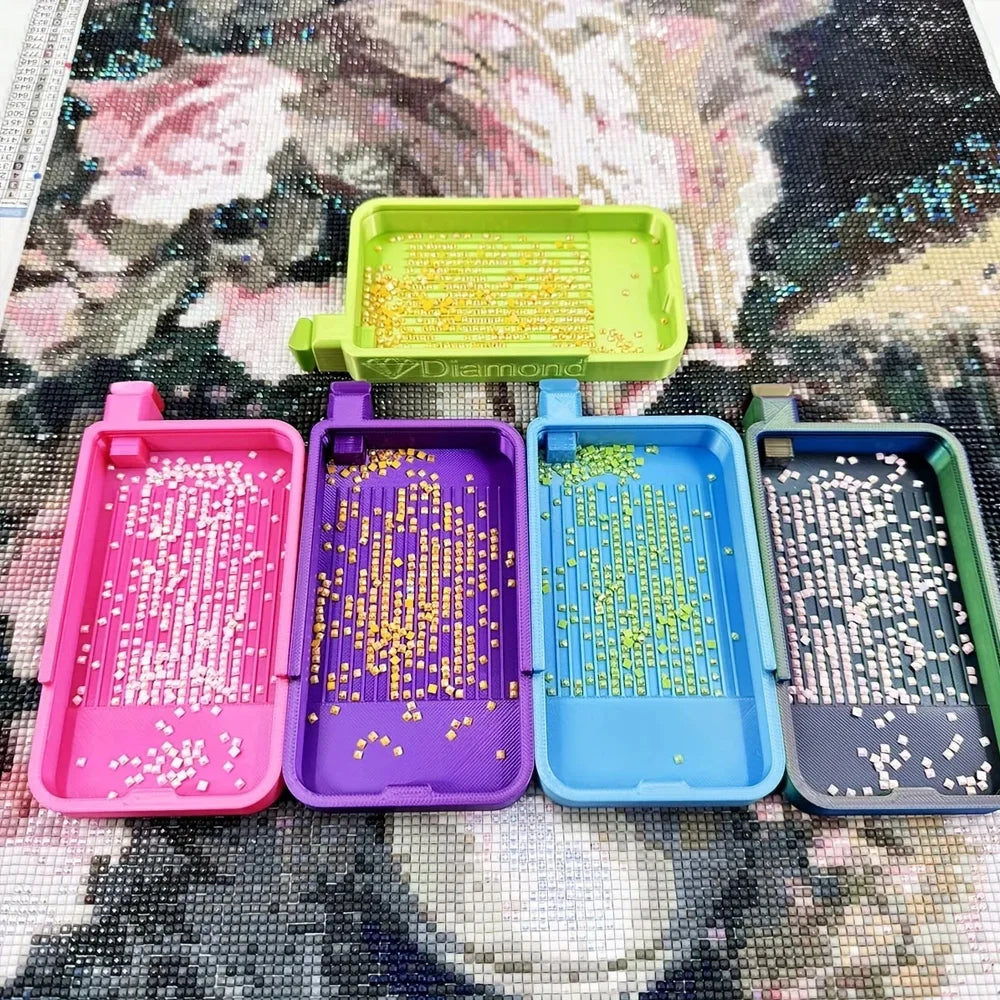 Diamond Painting Drill Storage Tray with Slide Cover