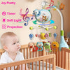 360° Rotating Baby Crib Mobile with Night Light and Music