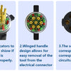 7-Way Round Pin Trailer Circuit Tester for Semi-Trucks