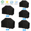 Various sizes of black heavy-duty waterproof grill covers including L, S, M, XS, and XL options