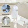 Close-up view of disposable faucet filter bags being used for tap water filtration.