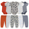 Baby Cotton Bodysuit and Pants Outfit Set (4-Piece)