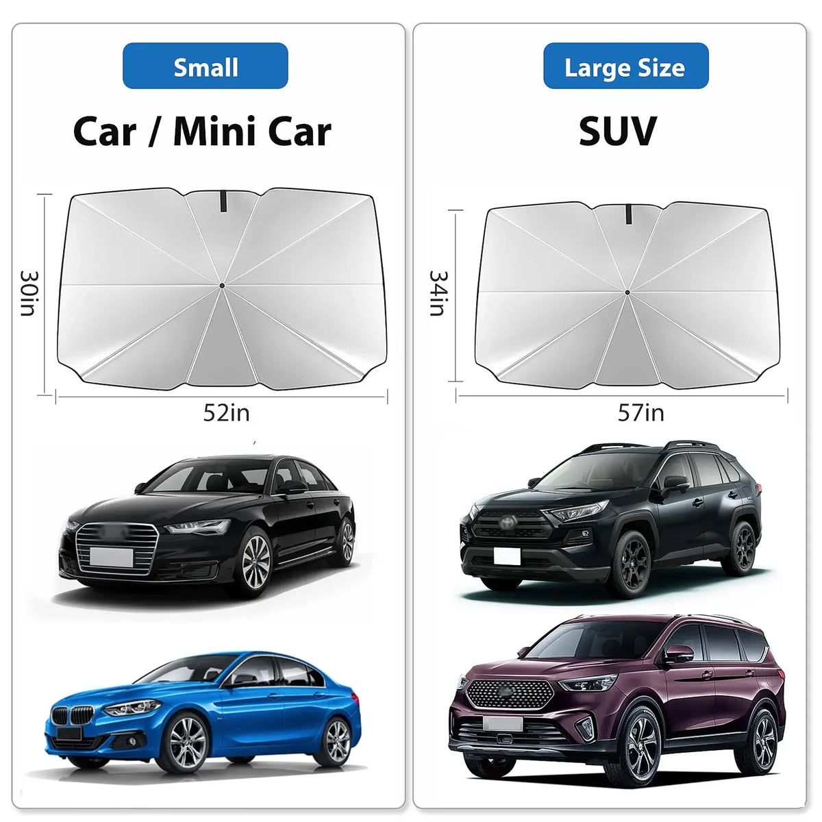 Foldable Car Windshield Sun Shade Umbrella