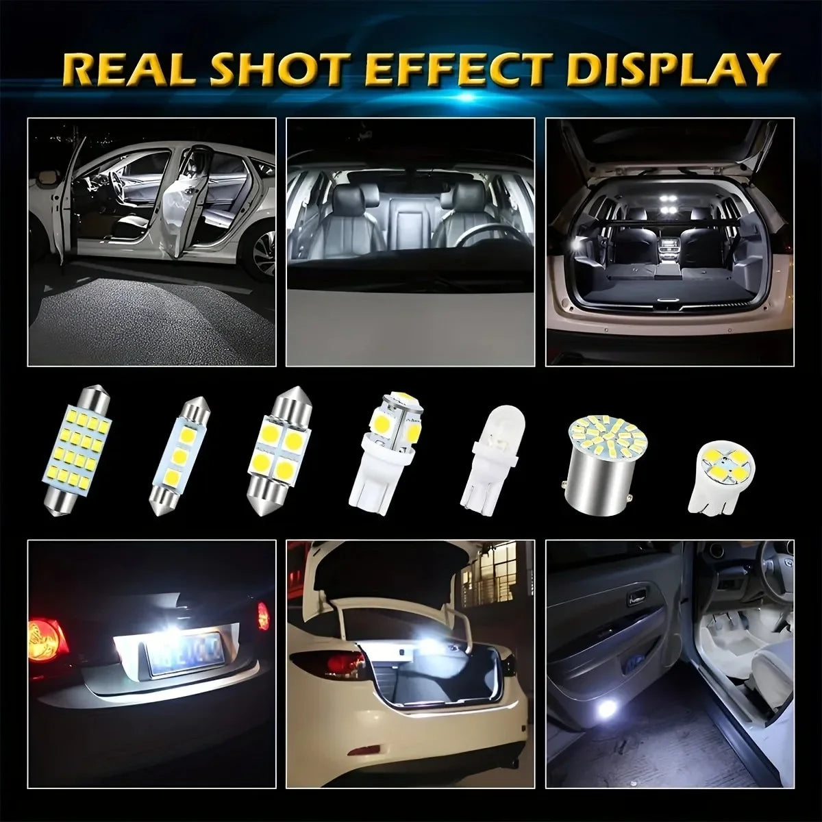 LED Car Interior Light Bulb Set (42-Piece) – 6000K White