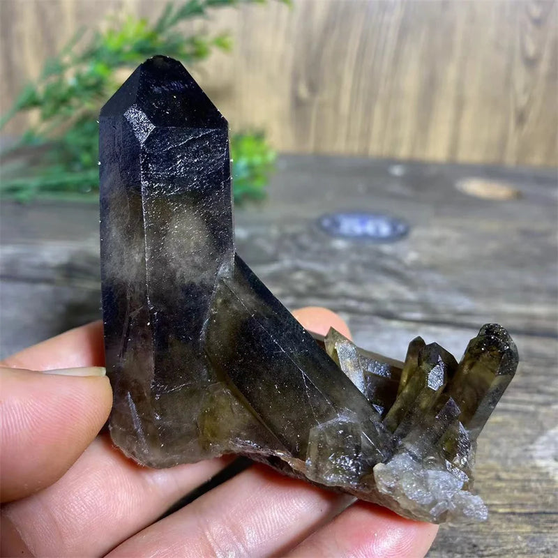 Natural Citrine & Smoke Quartz Crystal Cluster