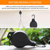 A black adjustable hanging plant pulley is shown against a light background.