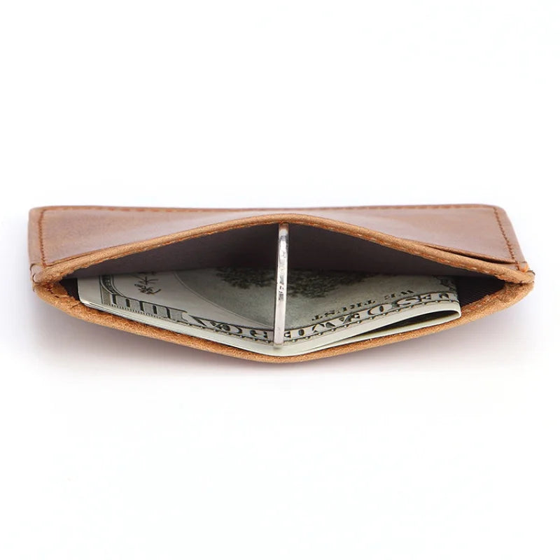 Genuine Leather Slim Card Holder Wallet
