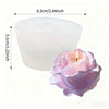 A light purple 3D rose silicone mold used for crafting candles, soap, and resin