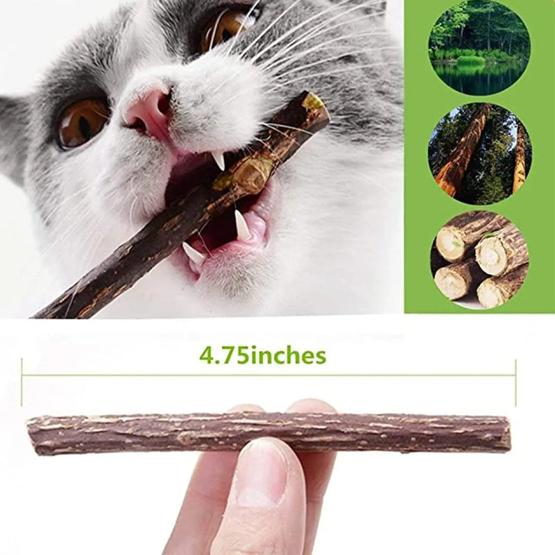Palos de Mordida de Silvervine Natural para Gatos