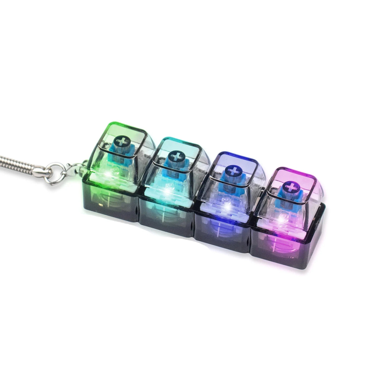 LED Light-Up Keyboard Keychain Fidget Toy