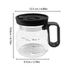 16oz Borosilicate Glass Coffee Mug with Lid