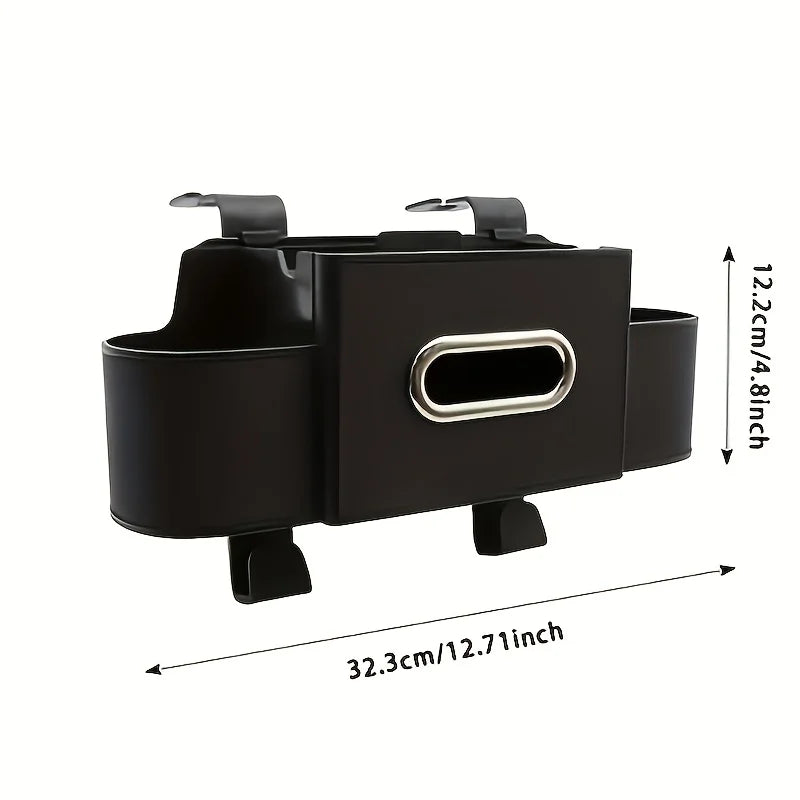 Multifunctional Car Seat Back Organizer with Phone and Cup Holders