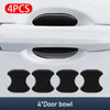 Four carbon fiber door bowl stickers for car handles with night reflection