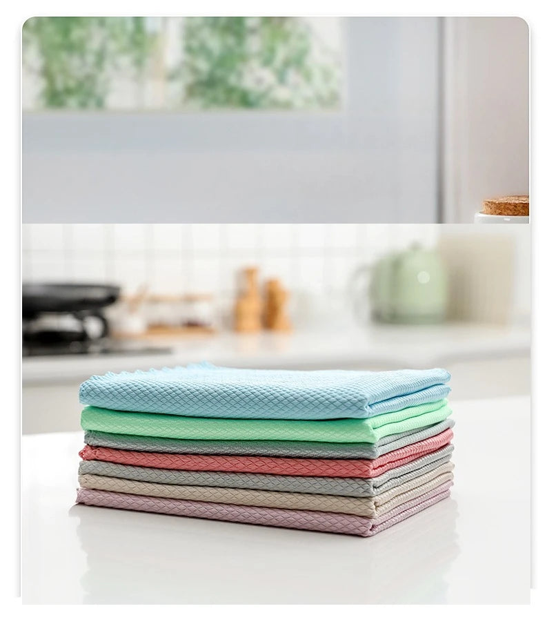 Microfiber Fish Scale Cleaning Cloths (5-Pack)