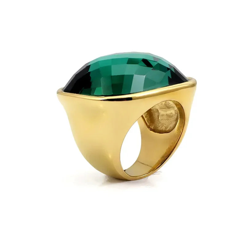 18K Gold Plated Turquoise Statement Ring