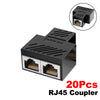 RJ45 Ethernet Coupler with Dual Female Ports