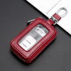 Compact Leather Key Case with Built-in Mirror