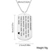 Engraved Inspirational Dog Tag Necklace