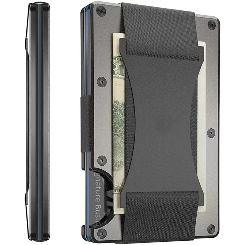 Slim RFID-Blocking Aluminum Wallet