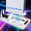 PS5 Cooling Stand with RGB Lighting & Dual Controller Charger