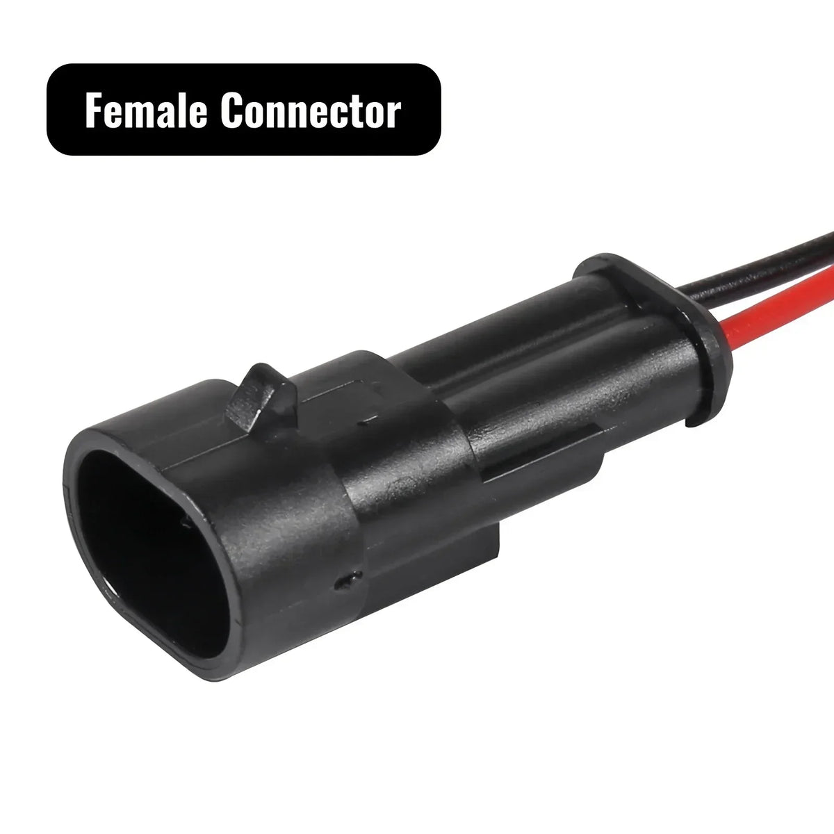 Waterproof 2-Pin Electrical Connector Kit with 16 AWG Wire