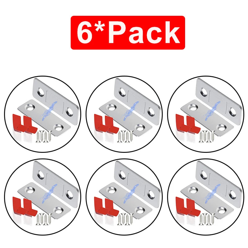 Ultra-Thin Magnetic Cabinet Catch - Invisible Adhesive Door Stopper