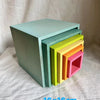 Rainbow Stacking Blocks & Peg Dolls Set – Natural Wooden Toy