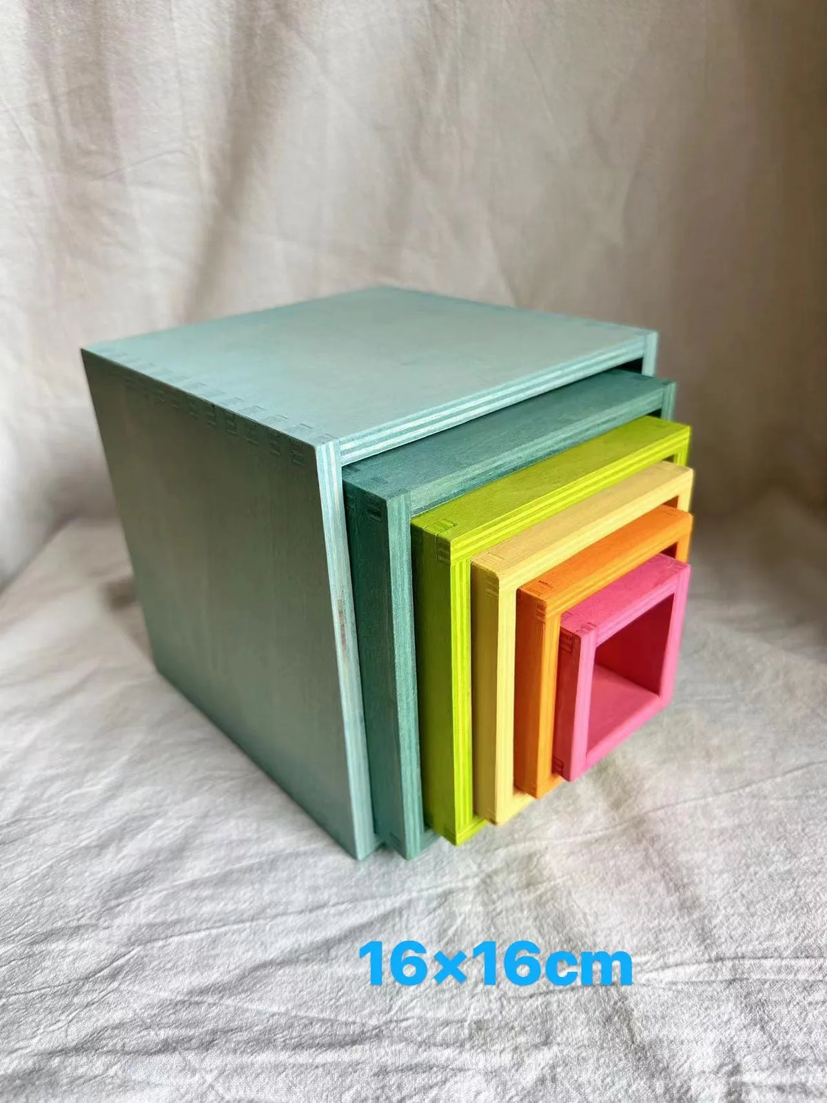 Rainbow Stacking Blocks & Peg Dolls Set – Natural Wooden Toy