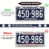 Crystal Rhinestone License Plate Frame with Screw Caps