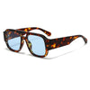 Retro Square Leopard Print Sunglasses for Women
