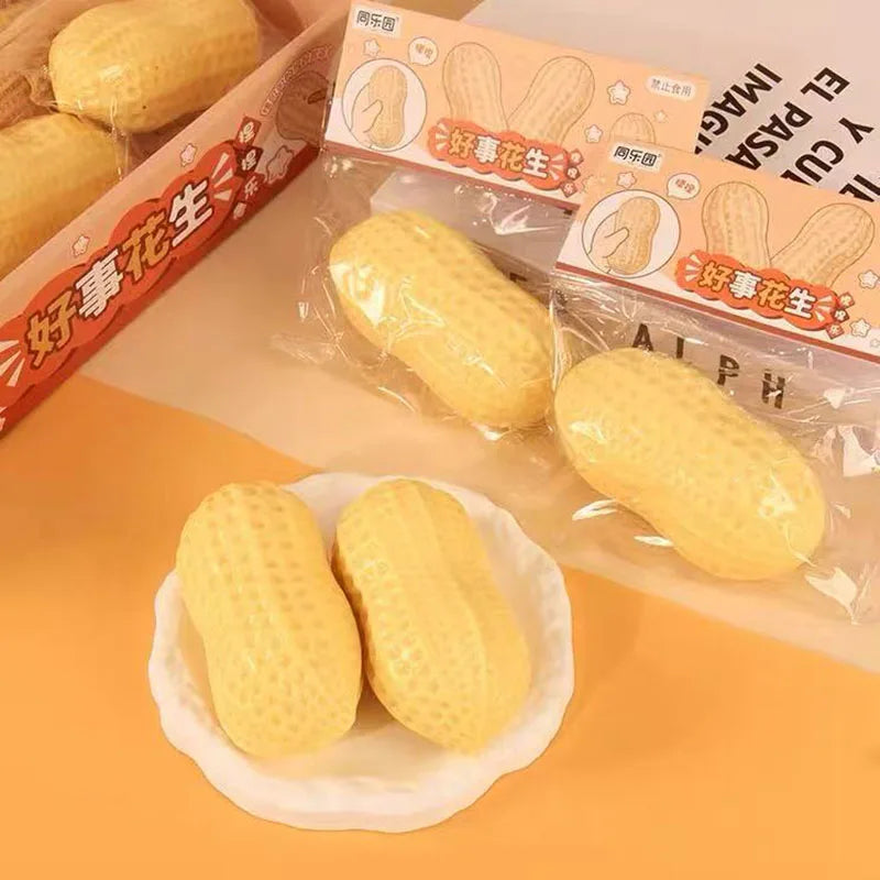 Peanut-Shaped Squishy Stress Relief Toy with Soft Butter Texture